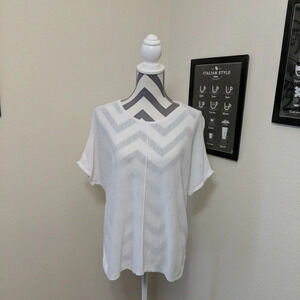 Purejill‎ J. Jill White Knit Blouse